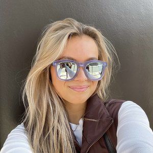 Wildfox Classic Fox Translucent Blue/Silver Mirrored Sunglasses